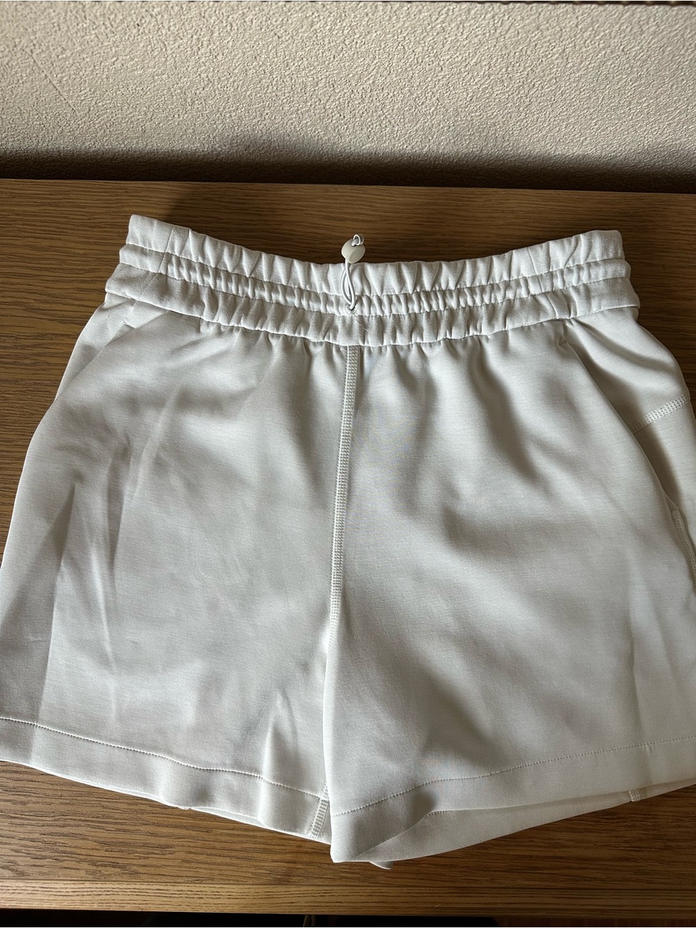 Lululemon White Elastic Waist Shorts